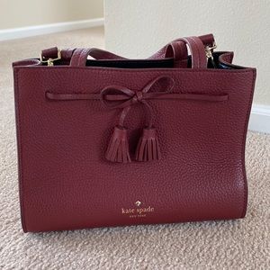 Kate Spade Hayes Street Sam Crossbody Handbag Maroon Sienna